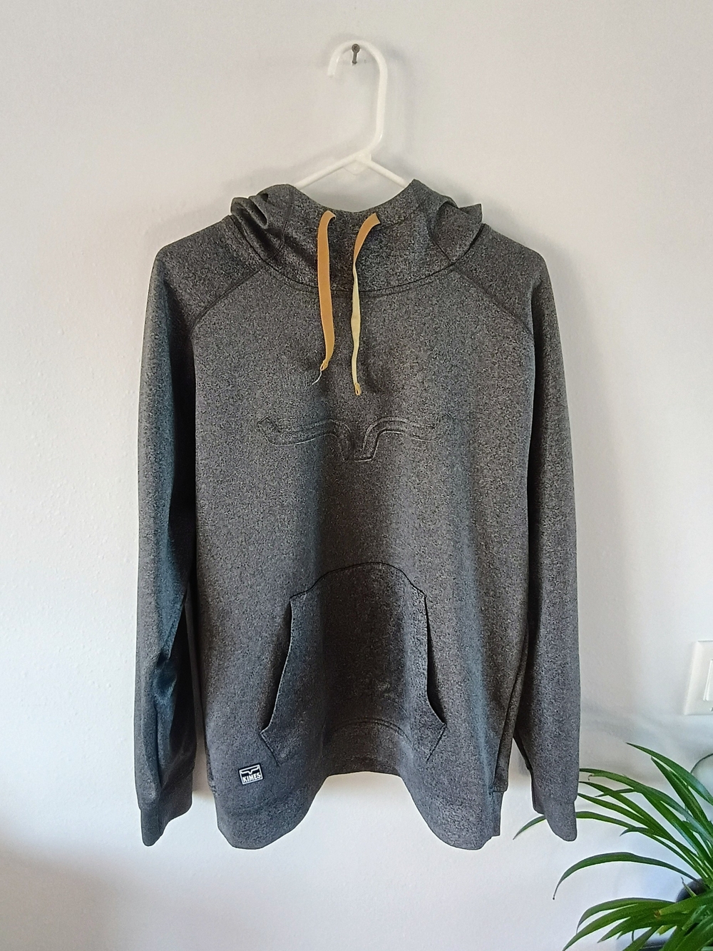 Kimes Ranch Performance Hoodie Large Gray Western Rodeo Cowboy Equestrian Stretc